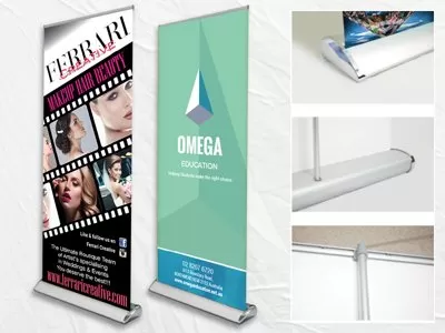 Silver Aluminium PVC Roll Up Standee, For Promotional Activities sellers